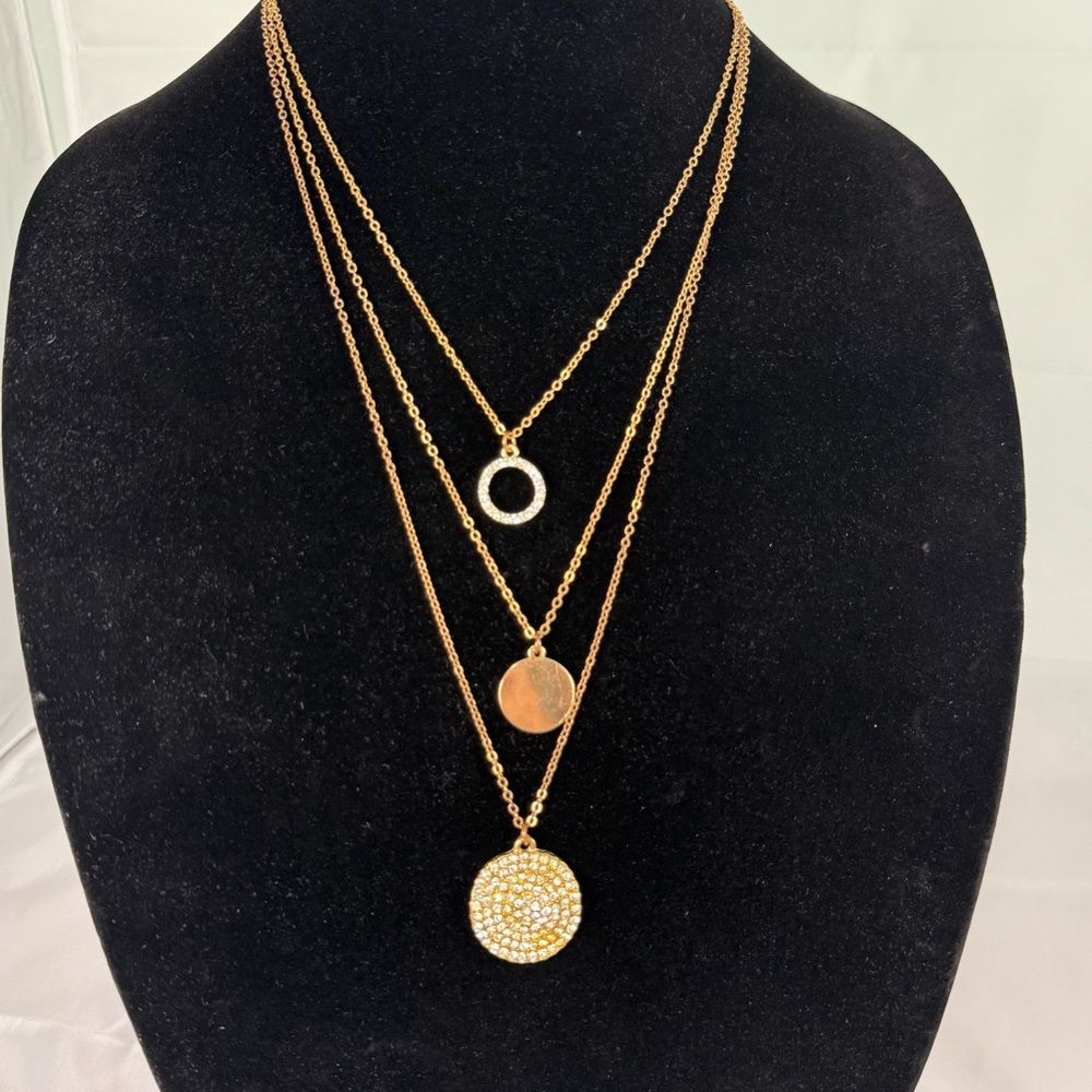 Boho Gold Tone Multi Layered Necklace
